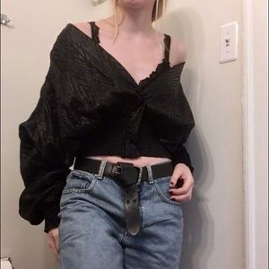 Vintage German zip up blouse